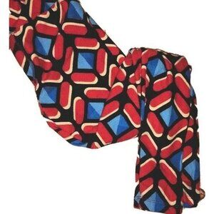 Lularoe Tween Leggings Pants Geometric Pattern Red